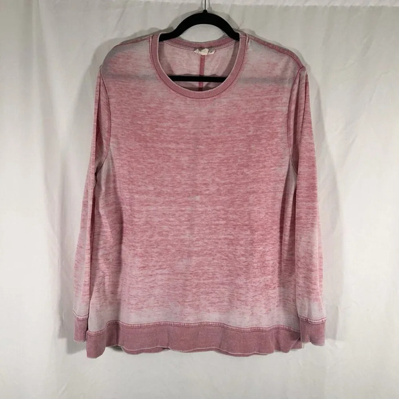 Jane Delancey Blouse Women's Large Pink Long Sleeve Round Neck Pullover - Picture 1 of 10
